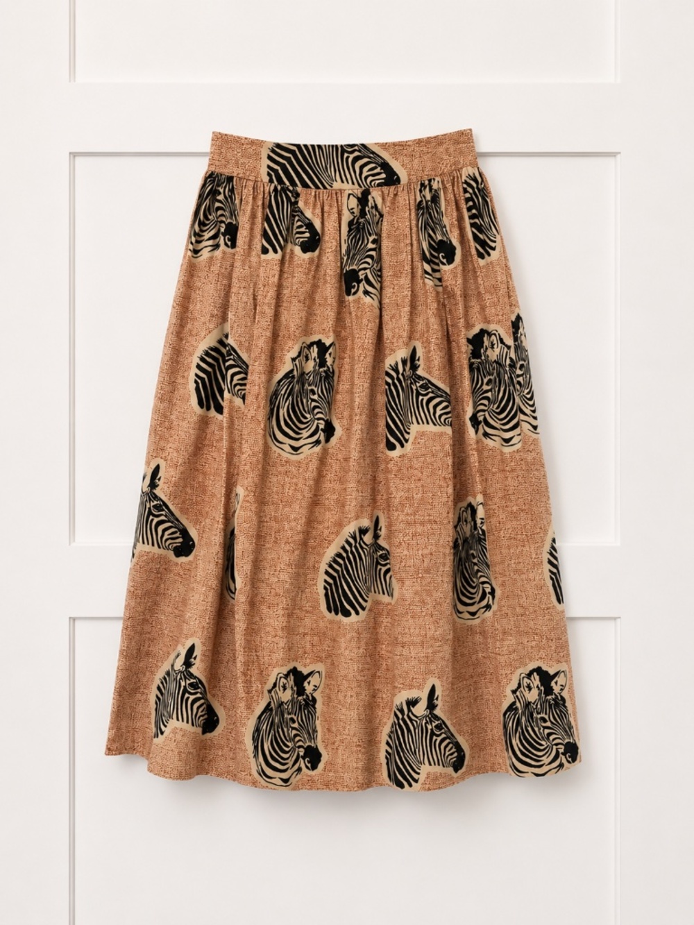 Sika x Anthropologie Zebra Print Midi Skirt | Size 4 | Pockets
